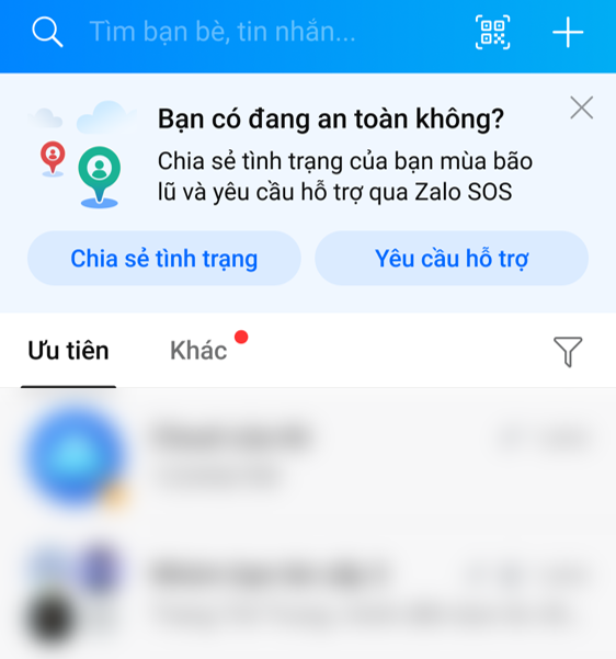 Zalo SOS,  Khan cap,  Zalo,  Lu lut,  Bao Yagi anh 1