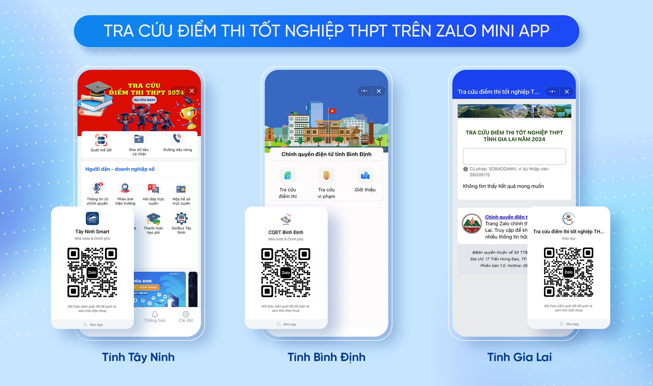 Tra cuu diem thi,  tot nghiep THPT,  Zalo,  Zalo Mini App,  tuyen sinh 2024 anh 1