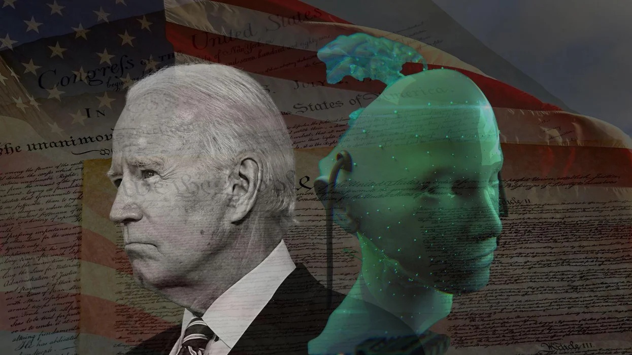 biden and ai robot face off jpg