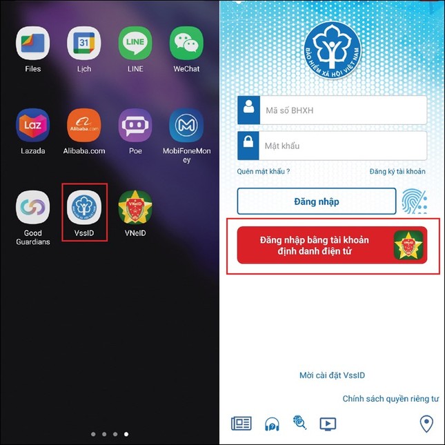 Cách đăng nhập VssID bằng tài khoản VNeID, không cần nhớ mã số Bảo hiểm xã hội - Ảnh 1. Cách đăng nhập VssID bằng tài khoản VNeID, không cần nhớ mã số Bảo hiểm xã hội - Ảnh 1.