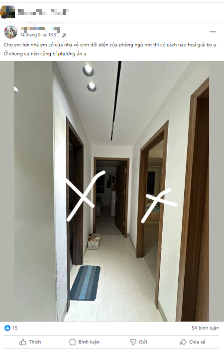 Cửa phòng ngủ đối diện cửa nhà vệ sinh có sao không? Thì ra bấy lâu rất nhiều người hiểu sai- Ảnh 1. Cửa phòng ngủ đối diện cửa nhà vệ sinh có sao không? Thì ra bấy lâu rất nhiều người hiểu sai- Ảnh 1.