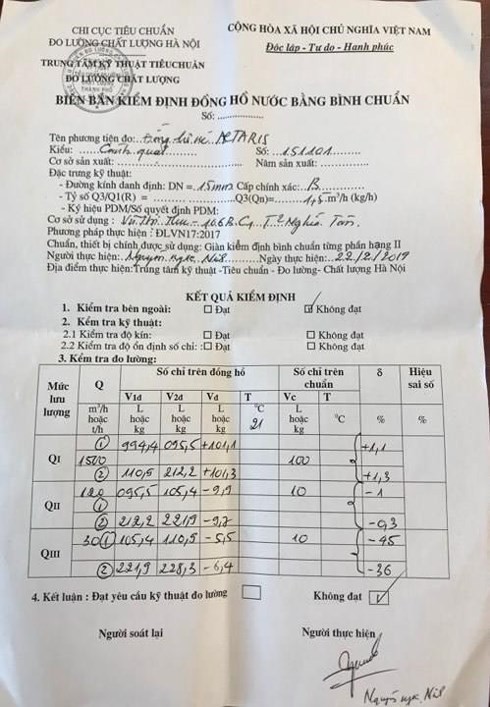 Vụ tiền nước 23,6 triệu: Bất ngờ kết quả kiểm định đồng hồ nước - Ảnh 1. Vụ tiền nước 23,6 triệu: Bất ngờ kết quả kiểm định đồng hồ nước - Ảnh 1.