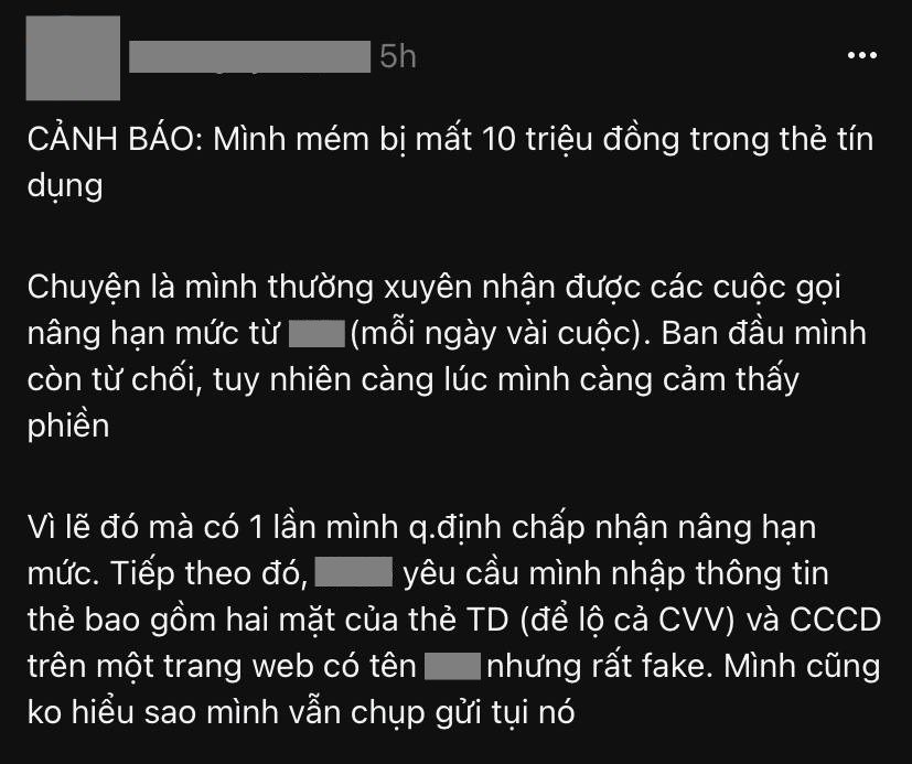 Suýt mất 10 triệu đồng vì chiêu trò “mời nâng hạn mức thẻ tín dụng”: Không muốn mất tiền oan, dứt khoát phải nhớ 2 điều này- Ảnh 1. Suýt mất 10 triệu đồng vì chiêu trò “mời nâng hạn mức thẻ tín dụng”: Không muốn mất tiền oan, dứt khoát phải nhớ 2 điều này- Ảnh 1.