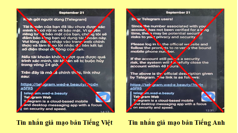 Cảnh báo xâm nhập tài khoản Telegram để chiếm đoạt tài sản - Ảnh 1. Cảnh báo xâm nhập tài khoản Telegram để chiếm đoạt tài sản - Ảnh 1.