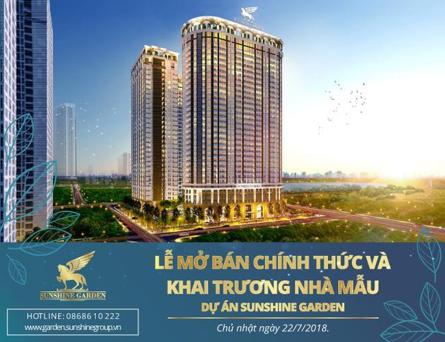 Sunshine Garden chính thức mở bán và ra mắt căn hộ mẫu - Ảnh 1. Sunshine Garden chính thức mở bán và ra mắt căn hộ mẫu - Ảnh 1.