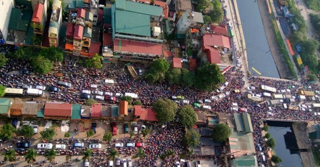 photo-0-1474848656185 Khu vực Cầu Tó đoạn qua khu đô thị Đại Thanh đã trở nên quá tải trong tuần trước. (Ảnh internet)