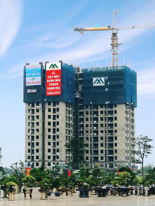 Xuân Mai Tower - chung cư cao cấp trung tâm TP Thanh Hóa chính thức cất nóc - Ảnh 1. Xuân Mai Tower - chung cư cao cấp trung tâm TP Thanh Hóa chính thức cất nóc - Ảnh 1.