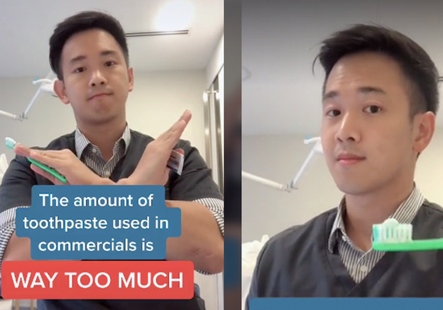 Dùng bao nhiêu kem đánh răng thì đủ? Một nha sĩ đã đăng tải một video giúp giải đáp câu hỏi này - Ảnh 1. Dùng bao nhiêu kem đánh răng thì đủ? Một nha sĩ đã đăng tải một video giúp giải đáp câu hỏi này - Ảnh 1.
