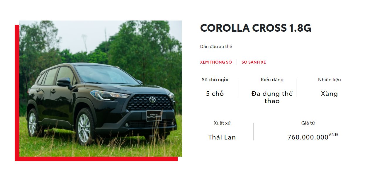 'Cả làng' giảm giá ầm ầm, Toyota Corolla Cross bản tiêu chuẩn bất ngờ tăng nhẹ - Ảnh 1. 'Cả làng' giảm giá ầm ầm, Toyota Corolla Cross bản tiêu chuẩn bất ngờ tăng nhẹ - Ảnh 1.