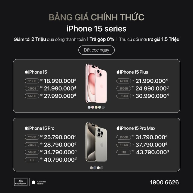 iPhone 15 series chính thức mở đặt trước, các hệ thống bán lẻ tại Việt Nam lại lao vào 'cuộc chiến giá rẻ' - Ảnh 1. iPhone 15 series chính thức mở đặt trước, các hệ thống bán lẻ tại Việt Nam lại lao vào 'cuộc chiến giá rẻ' - Ảnh 1.