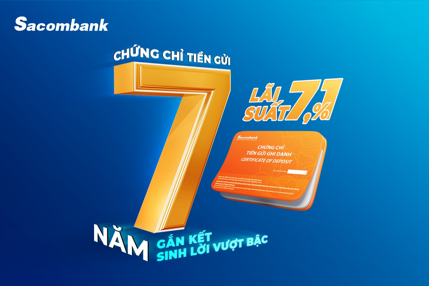 Sacombank phát hành chứng chỉ tiền gửi dài hạn lãi suất 7,1%/năm- Ảnh 1. Sacombank phát hành chứng chỉ tiền gửi dài hạn lãi suất 7,1%/năm- Ảnh 1.